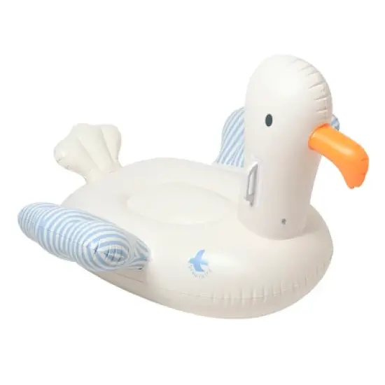 Sunnylife Kids Ride-On Float - Sid The Seagull Blue Stripe, Inflatable image {10}
