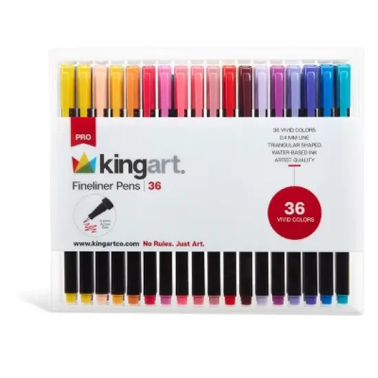 KINGART PRO Fine Line Pens 36 Colors image {9}
