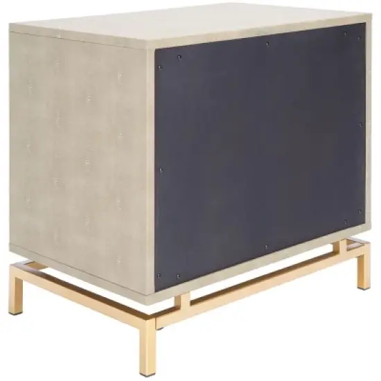 Meilana 1 Self 1 Drawer Nightstand - NST6403 - Light Taupe/Brass - Safavieh image {5}
