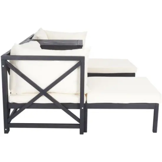 Ronson 5 Piece Sectional Set - Indoor/Outdoor - PAT6762 - Dark Slate Gray/Beige - Safavieh image {10}