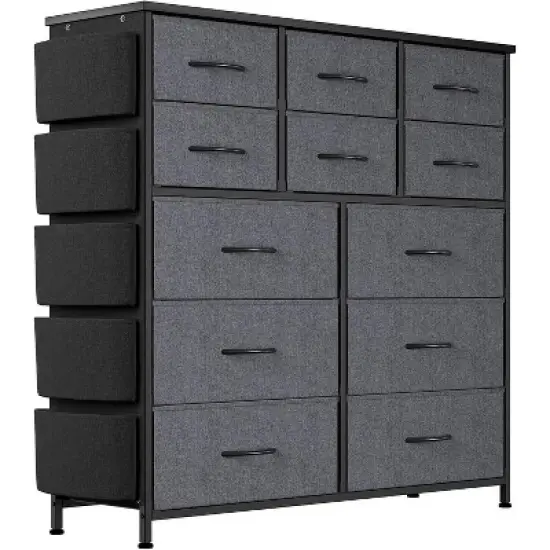 Dresser for Bedroom with 12 Drawer, Dressers & Chests of Drawers for Hallway, Entryway, Storage Organizer Unit with Fabric image {8}