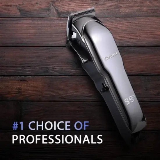 Barbasol LCD Display Rechargeable Cordless Hair Clipper 6 Guide Combs Battery Hair Trimmer - 10ct image {9}