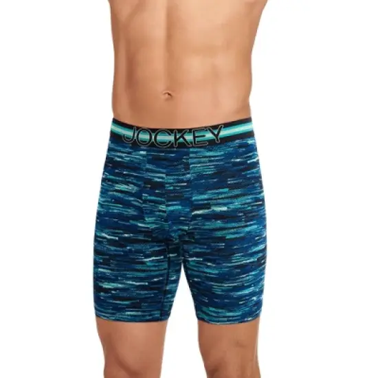 Jockey Men's Sport Stability Pouch Microfiber 9" Long Leg Boxer Brief image {10}