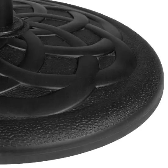 Emma and Oliver Universal Black Cement Patio Umbrella Base - Weatherproof - 19.25" Diameter image {3}