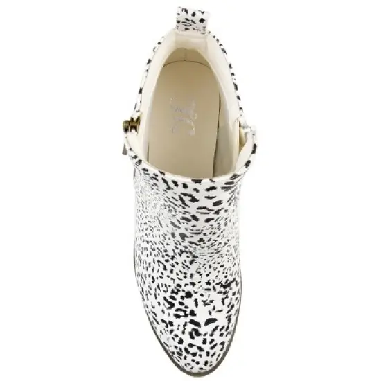 Journee Collection Womens Rebel Outside Zip Stacked Heel Booties image {3}