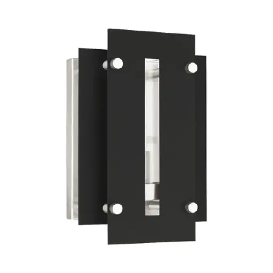 Livex Lighting Utrecht 1 - Light Wall Light in  Black/Brushed Nickel image {2}