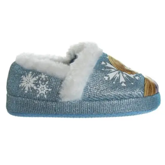 Disney Frozen 2 Elsa and Anna Girls Slippers - Plush Lightweight Warm Comfort Soft Aline House Slippers - Purple Ana Elsa (Sizes 5 - 8 Toddler/Little Kid) image {3}