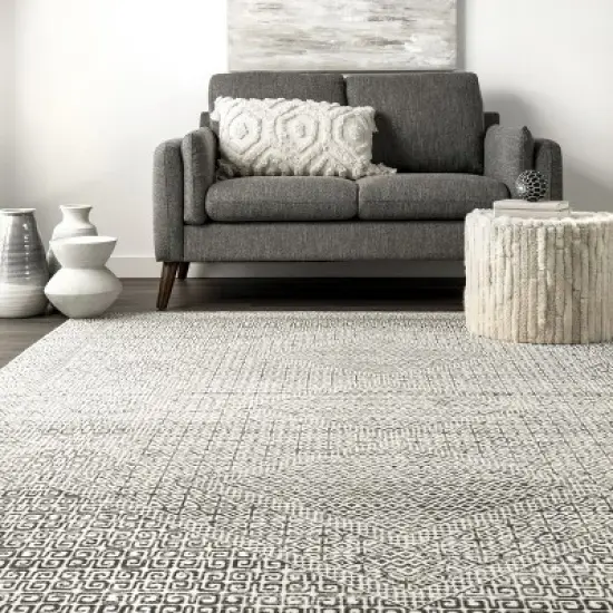 nuLOOM Abstract Machine Washable Area Rug image {7}