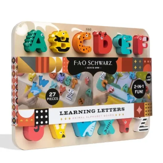 FAO Schwarz Learning Letters Animal Alphabet Board 27pc image {5}