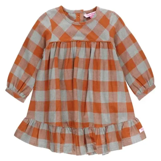 RuffleButts Toddler Girls Long Sleeve Ruffle Hem Dress image {4}