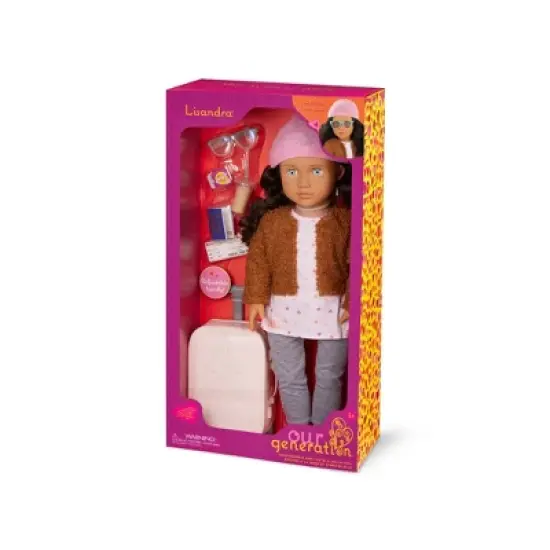 Our Generation Lisandra & Rolling Luggage 18" Travel Doll image {5}