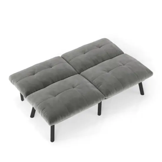 Gray Convertible Folding Modern sofa Bed image {3}