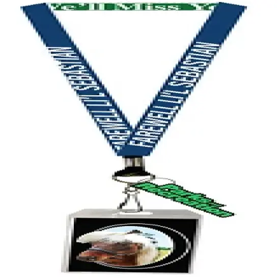 Parks and Recreation Farewell Li'l Sebastian Lanyard with Clear ID Badge Holder Blue image {4}