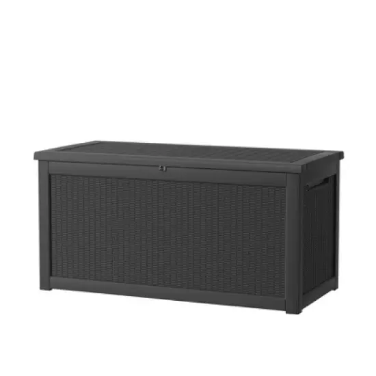 MAYEERTY 260 Gallon Large Capacity Outdoor Deck Box for Patio Furniture Cushions, Pillow with Wheels image {3}