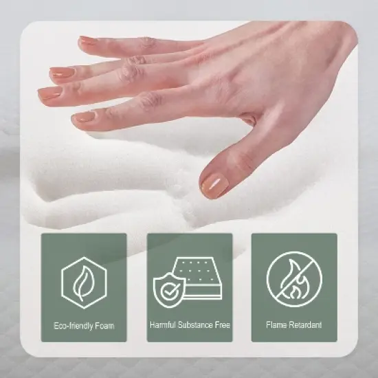 FDW 10 inch Mattress Gel Memory Foam Mattress for Cool Sleep & Pressure Relief/Medium Firm Mattresses CertiPUR-US Certified/Bed-in-a-Box image {3}