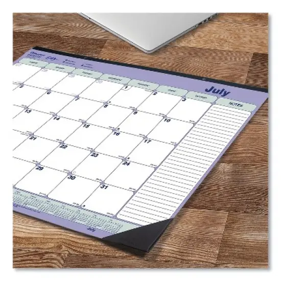 2022-2023 Blueline 21.25" x 16" Academic Monthly Desk Pad Calendar White/Blue/Green (REDCA181731) image {2}