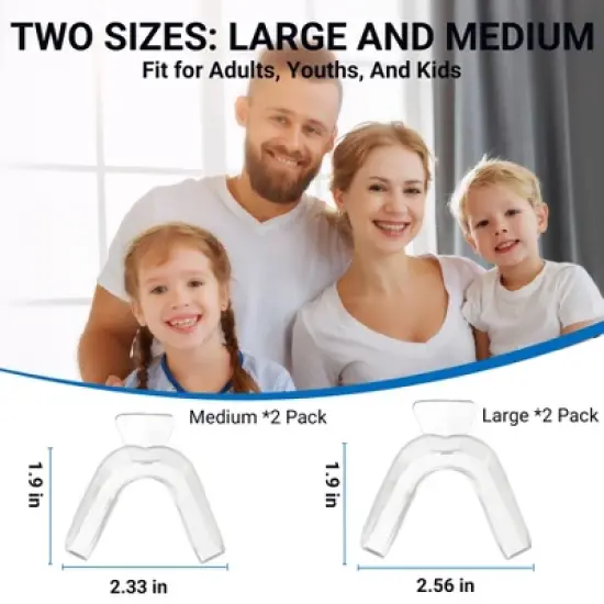 YEVYO 4-Pack Mouth Guard for Grinding Teeth at Night - Custom Fit Night Guards for Teeth Clenching & Grinding with Case - EVA Material image {6}