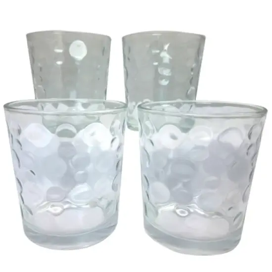 Gibson Great Foundations 4 Piece 13oz Double Old Fashioned Glass Set with Bubbles Pattern image {5}