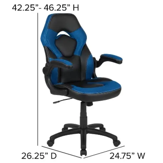 Flash Furniture Gaming Desk and Racing Chair Set with Cup Holder and Headphone Hook image {4}