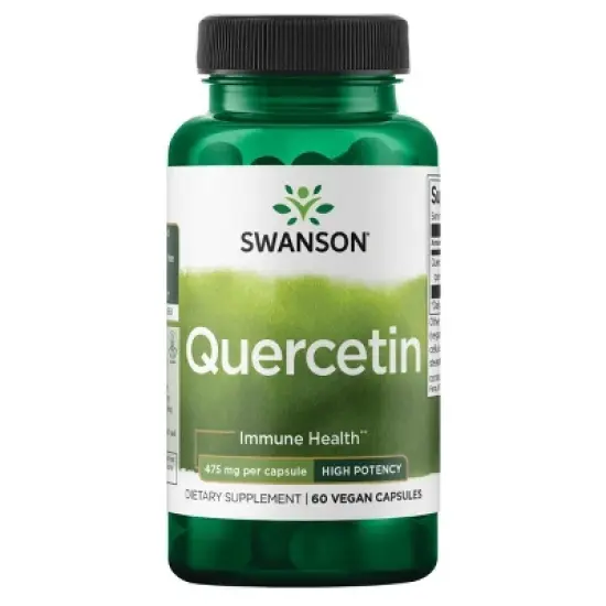 Swanson Quercetin - Higher Strength, Antioxidant Protection For Cardiovascular, Immune & Respiratory Health, 475 mg (60 Veggie Capsules) image {4}