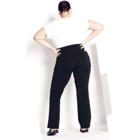 Women's Plus Size Supima&reg; Bootleg Legging Black - tall | AVENUE LEISURE image {1}