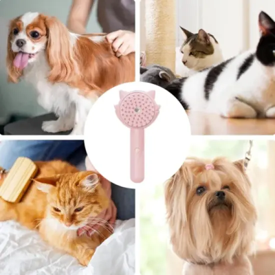 BABYYER Pet Steam Brush Removes For Grooming - Comb For Puppies And Kittens Grooming Massage Cleaning Removal For Home Use Shower image {4}