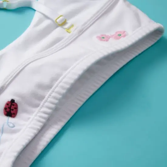 Adorable Embroidered First Pima Cotton Training Bra for Girls by Yellowberry image {4}