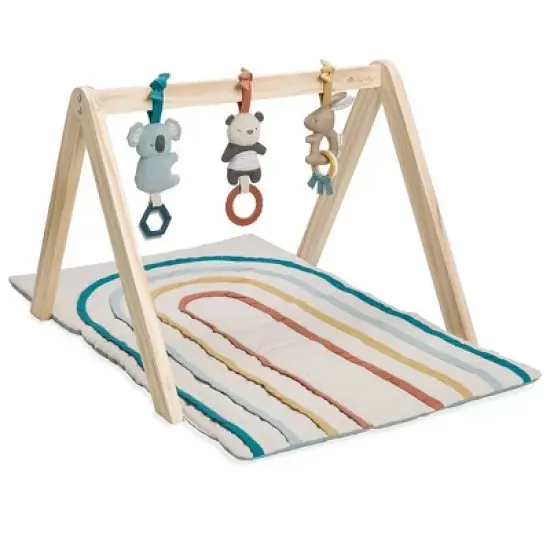 Itzy Ritzy Wooden Ritzy Activity Gym with Playmat and Three Removable Toys image {3}