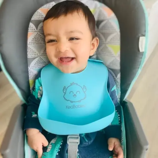 KeaBabies 2-Pack Silicone Bibs For Babies, Food Grade Silicone Baby Bibs for Eating, Feeding, Toddler Bibs, Boys, Girls image {7}