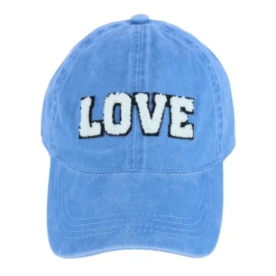 David & Young Women's Chenille Love Lettered Baseball Cap Hat image {4}