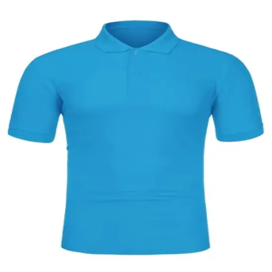 Lars Amadeus Men's Summer Solid Polo Shirts Short Sleeve Golf Performance Polo T Shirts image {6}
