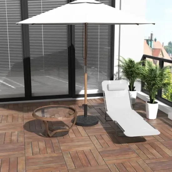 TIRAMISUBEST Folding Chaise Lounge Chair with Adjustable Reclining Back, Breathable Mesh Seat & Headrest for Pool, Beach, Yard, Patio image {1}