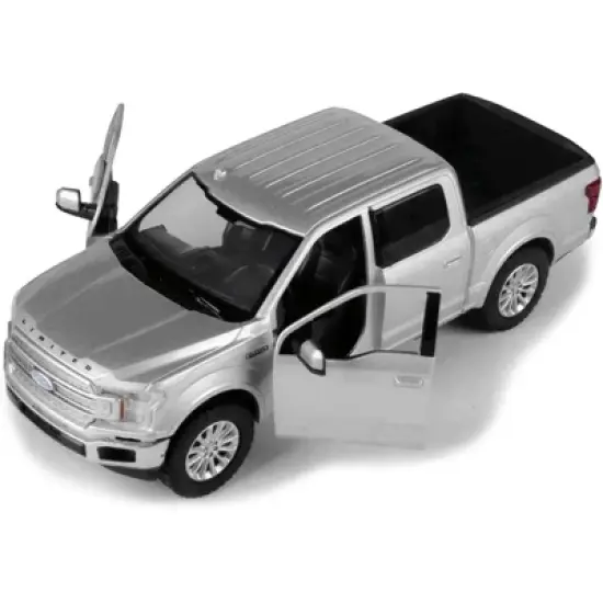 2019 Ford F-150 Limited Crew Cab Pickup Truck Metallic Silver 1/24-1/27 Diecast Model Car by Motormax image {2}