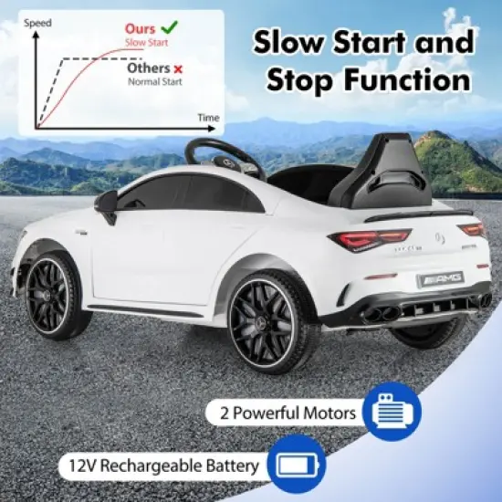 Infans 12V Kids Ride on Car w/Remote Rocking Function Transport Wheels Lights & Music image {6}