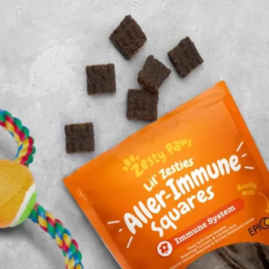 Zesty Paws Lil' Zesties Aller-Immune Supplement Squares - Smoked Turkey - 10oz image {2}