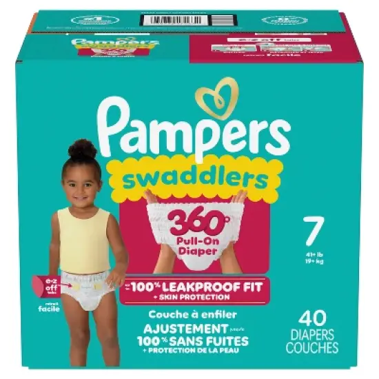 Pampers Swaddlers 360 Disposable Diapers Super - Size 7 - 40ct image {14}