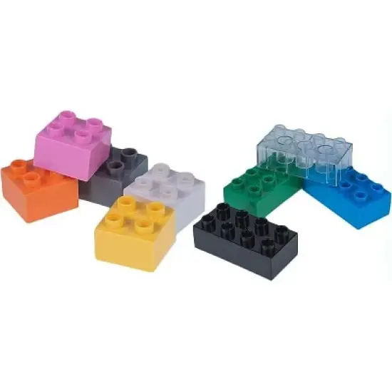 Strictly Briks Toy Large Building Blocks for Kids and Toddlers, 100% Compatible with All Major Brands, 12 Rainbow Colors, 108 Pieces - Ages 3 and Up image {3}