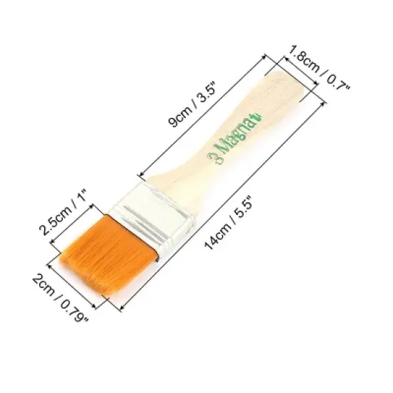 Unique Bargains Baking Bakeware Bread Cook Pastry Oil Cream BBQ Basting Brush 5 Pcs image {1}