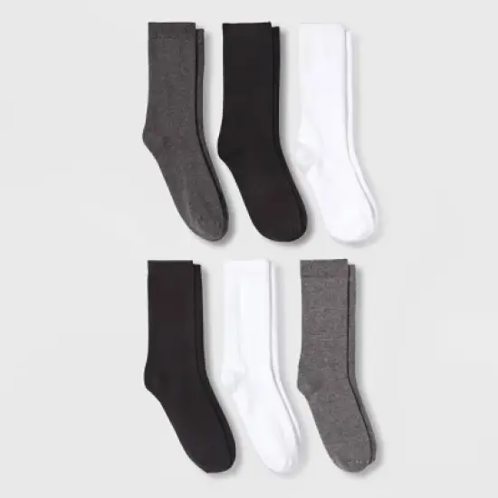Women's 6pk Crew Socks - A New Day&trade; 4-10 image {3}