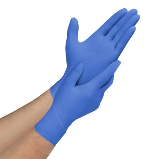 CareStock Blue Nitrile Exam Gloves - Powder Free, Slip-Resistant, Disposable, 10 Boxes image {5}