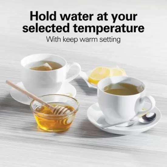 Hamilton Beach 1.7L Glass Variable Temp Kettle 40941R: Electric Tea Maker, 1500W, Hand Wash, Silver, Plastic Handle & Lid image {7}
