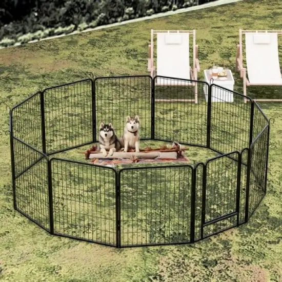 Metal Pet Playpen,Dog Pen Outdoor,Play Pen For Puppy,Rabbit Playpen,Chicken Wire Fence,Poultry Netting,Dog Corral Indoor-Cuddlewood image {1}