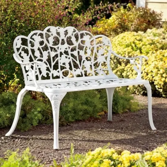 Grapevine Garden Bench in Powder-Coated Aluminum image {2}