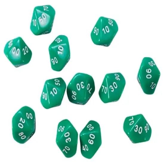 Learning Advantage 10-Sided Place Value Dice, Tens, Set of 12 image {1}