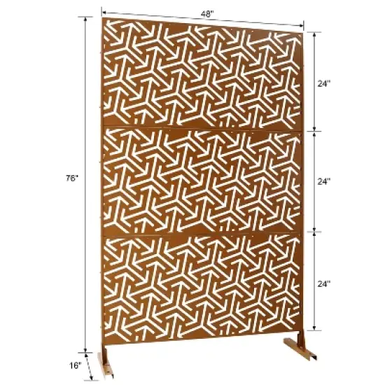 CAVINAS Patio Decorative Screen Metal Fence Privacy Screen with Arrow Pattern for Outside and Garden, 76" H&times;48" W image {4}