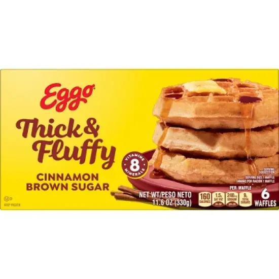 Eggo Thick and Fluffy Frozen Waffles Cinnamon Brown Sugar - 11.6oz/6ct image {7}