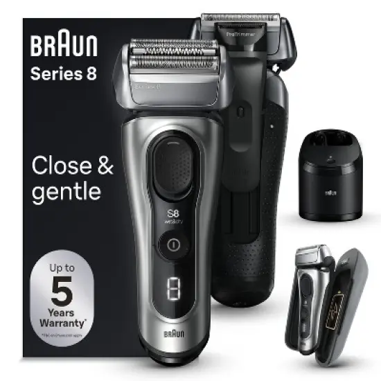 Braun Series 8-8577cc Rechargeable Wet & Dry Shaver + SmartCare Center image {8}