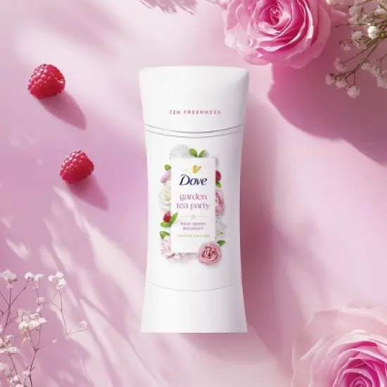Dove Beauty Advanced Care Limited Edition Garden Tea Party Solid Antiperspirant & Deodorant Rose Berry Bouquet - 2.6oz image {2}
