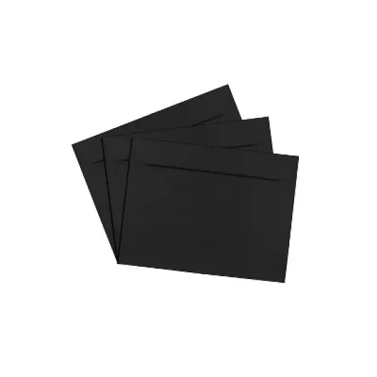 JAM Paper 9 x 12 Booklet Envelopes Black 50/Pack (2112755i) 2112755I image {2}