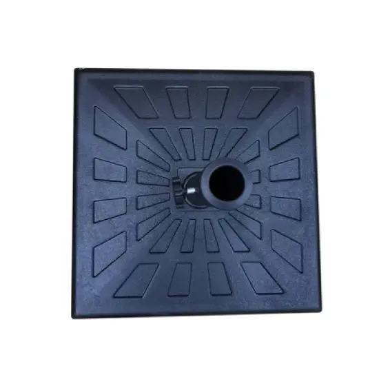 42Ibs Resin Square Patio Umbrella Base Black - Wellfor image {4}
